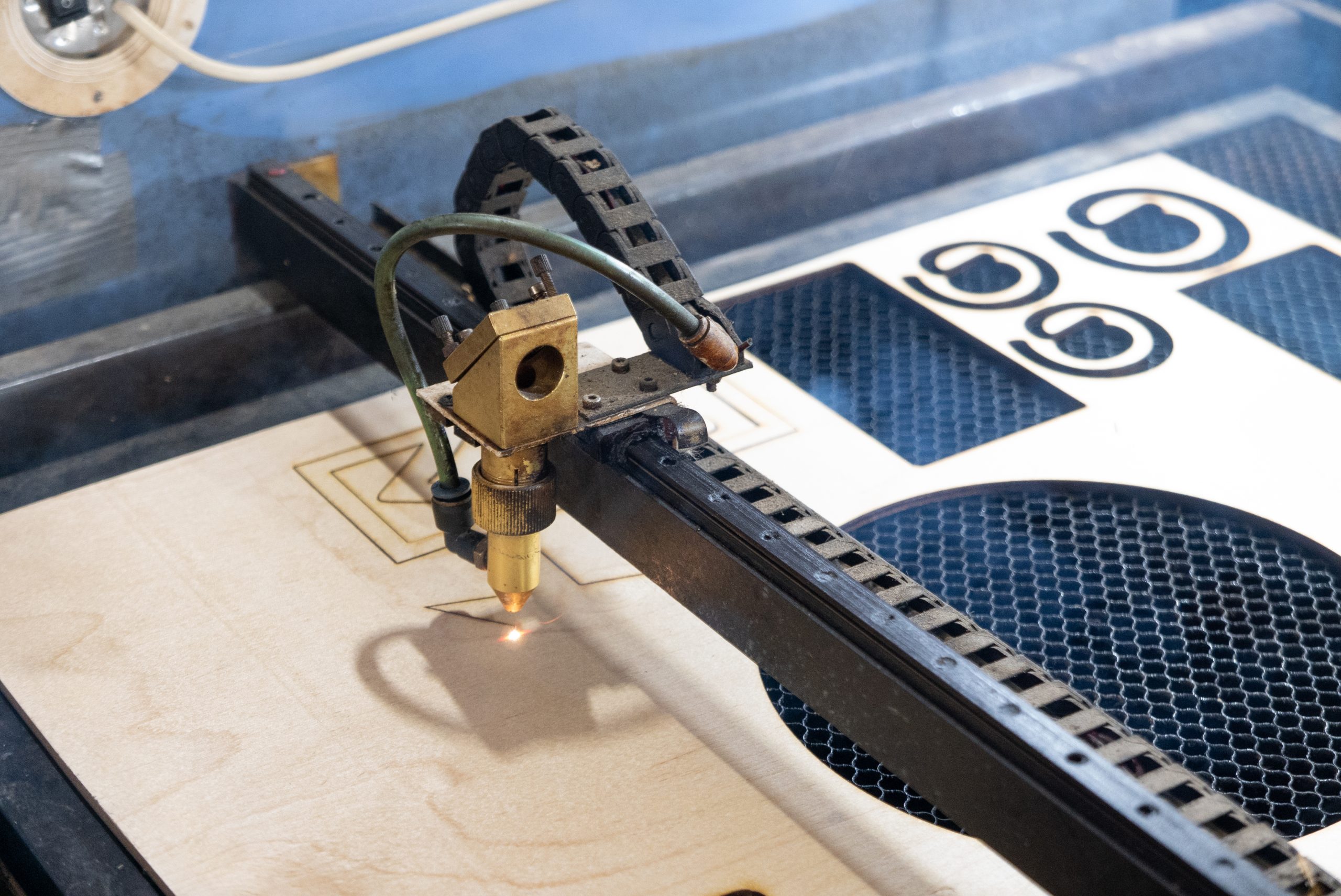 CNC laser cutting service and technology nearby 15 Laser cuts star from plywood. Laser. Plywood. Production.