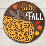 DIY wooden doorplate | pumpkin | craft set