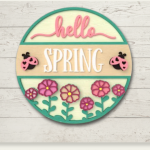 DIY plaque de porte "Hello Spring" en bois | Fantastique kit de bricolage