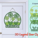 DIY plaque de porte en bois | Welcome | Kit de bricolage | 3 Layer