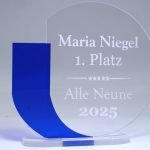 Award moderne, trophée, en verre acrylique