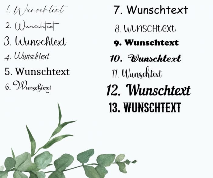 Font Auswahl