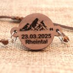 Bracelet personnalisé Zugspitze en bois, Rheintal
