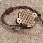 Fleur de vie bracelet en bois – Image 2