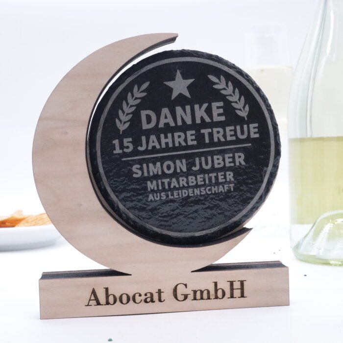 Modern trophy with slate plaque - can be personalized - Image 5
