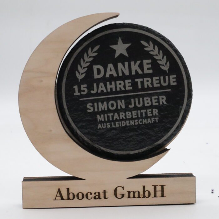 Modern trophy with slate plaque - can be personalized - Image 6