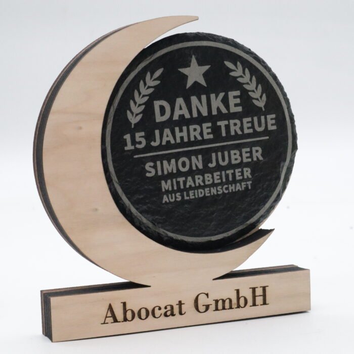 Modern trophy with slate plaque - can be personalized - Image 7