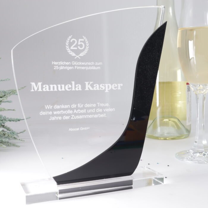Moderner Acryl Award in Freiform, personalisierbar & hochwertig – Bild 2