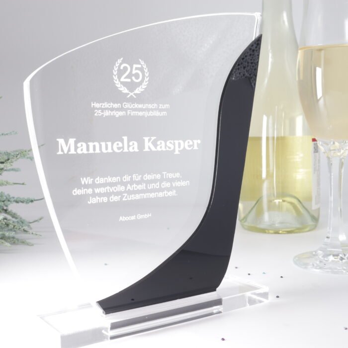 Moderner Acryl Award in Freiform, personalisierbar & hochwertig – Bild 1