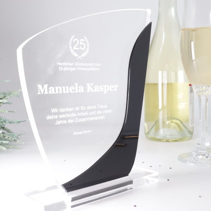 Moderner Acryl Award in Freiform, personalisierbar & hochwertig – Bild 5