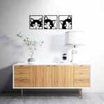 3 Neugierige Kätzchen Set als Wandbild aus Acryl – Bild 2