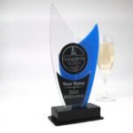 Moderne edle Sport Trophäe, eigener Text Logo, Acryl - Personalisierte Gravur - Pokal - Auszeichnung - Elegante Ehrungen – Bild 4