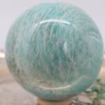 Blaue Amazonit Edelsteinkugel - hohe Qualität 79 mm – Bild 3