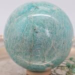 Blaue Amazonit Edelsteinkugel - hohe Qualität 79 mm – Bild 5