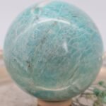Blaue Amazonit Edelsteinkugel - hohe Qualität 79 mm – Bild 8