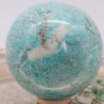 Blaue Amazonit Edelsteinkugel - hohe Qualität 79 mm – Bild 9