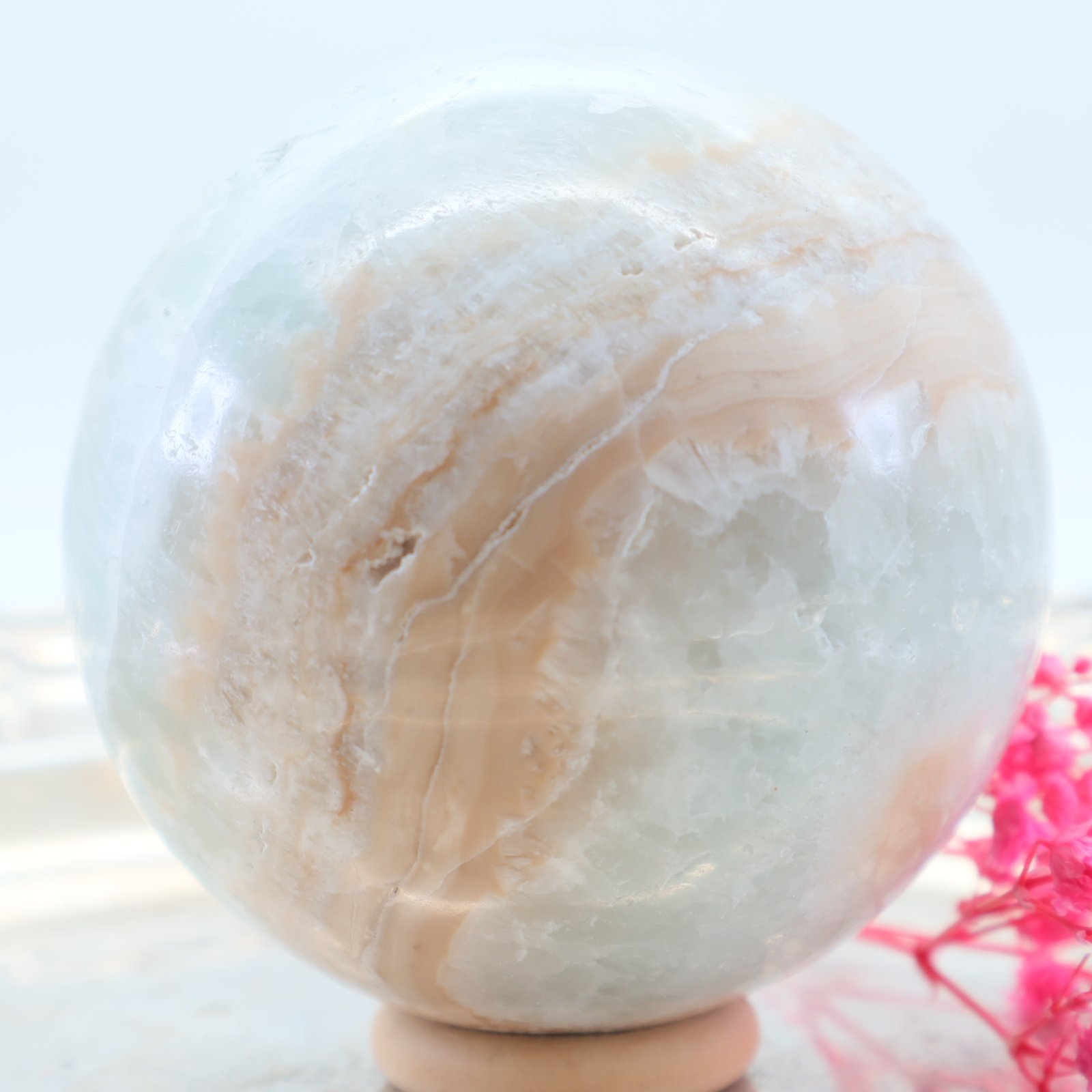 Aragonit-1-1-1-1.jpg Karibischer Calcit - blauer Aragonit 72 mm – Bild 1