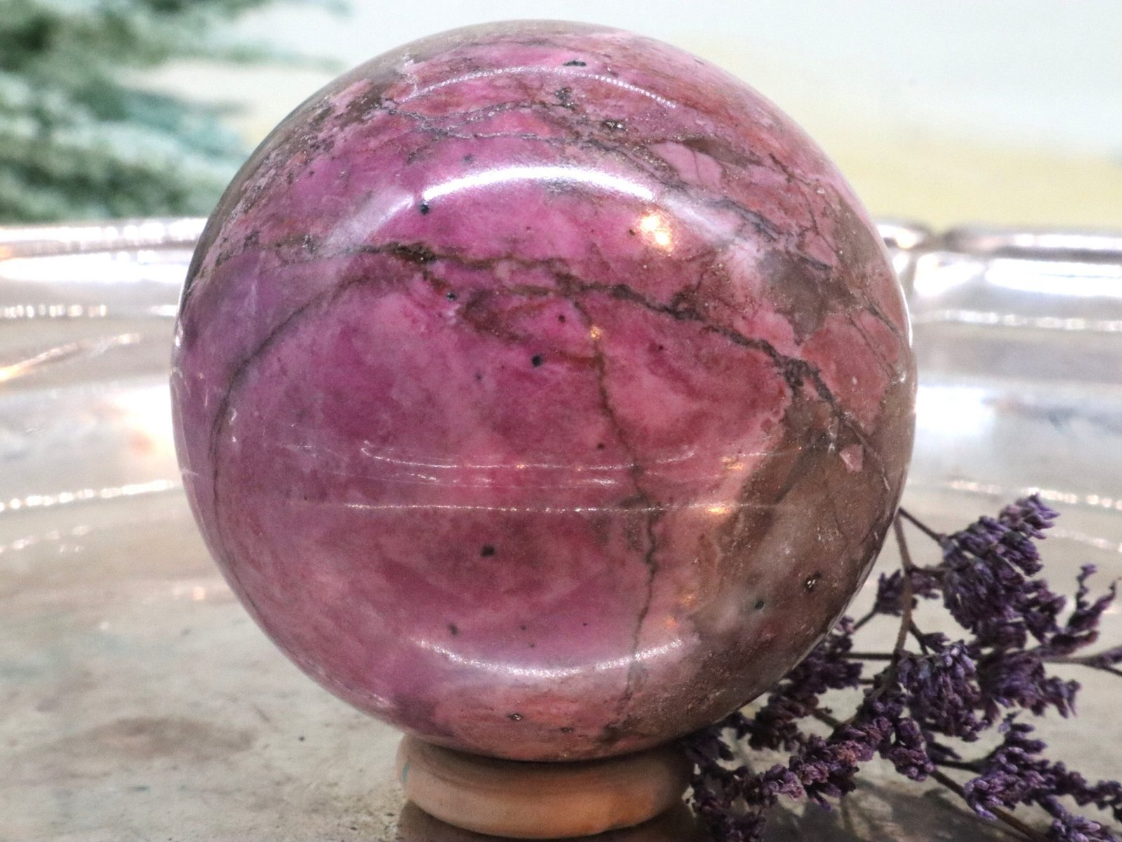 Cabaldo-Calcit-1-7-scaled-1-1.jpg Seltene Cobald Calcit Edelsteinkugel, 48 mm – Bild 1