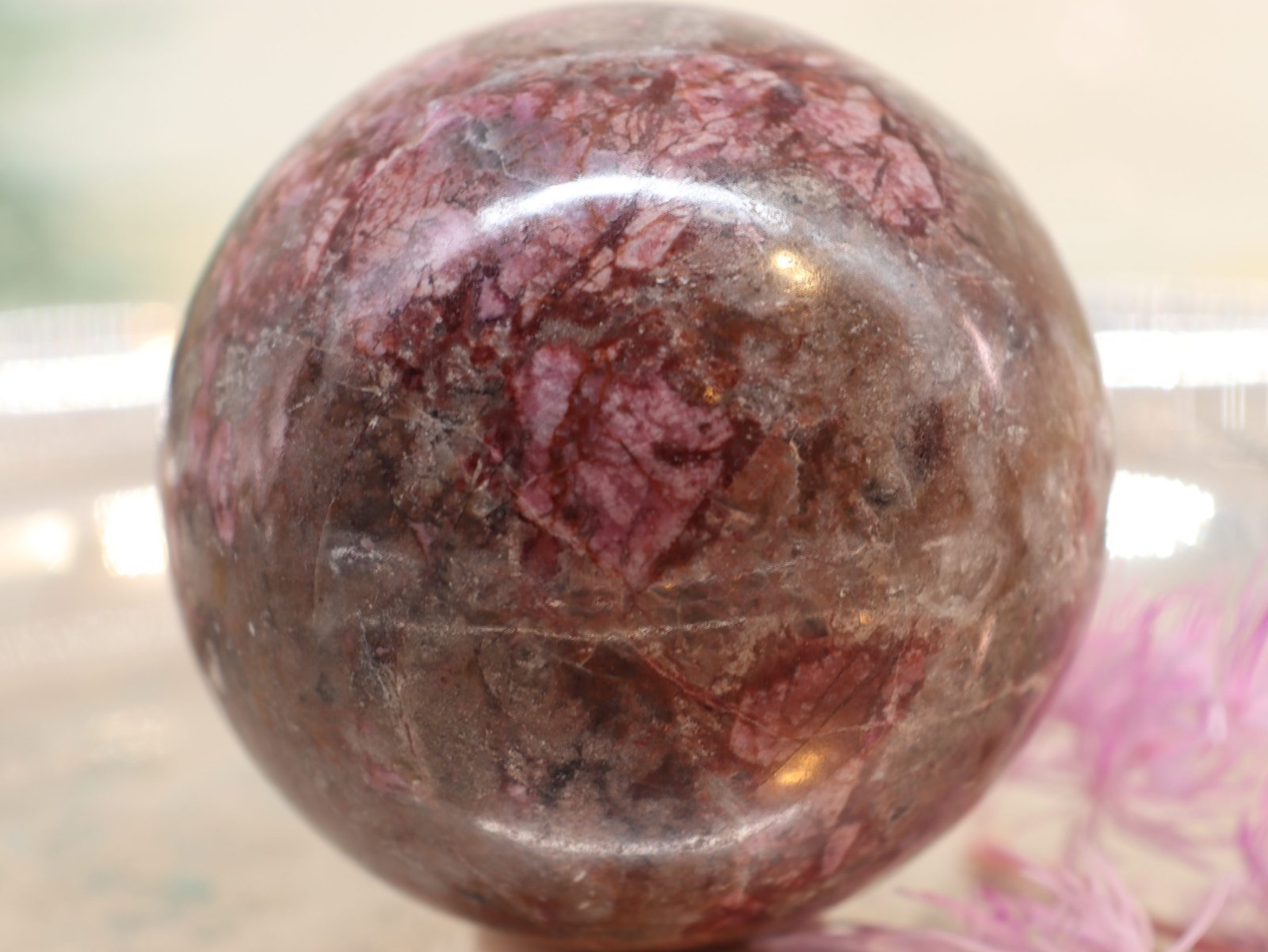 Natürliche Cobald Calcit Edelsteinkugel