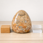 Brekzien‑Jaspis Skulptur 1226 g – Polierte Naturstein‑Freiform | Exklusive Schreibtisch‑Deko | Handgefertigtes Unikat | Premium Desc Office – Bild 4