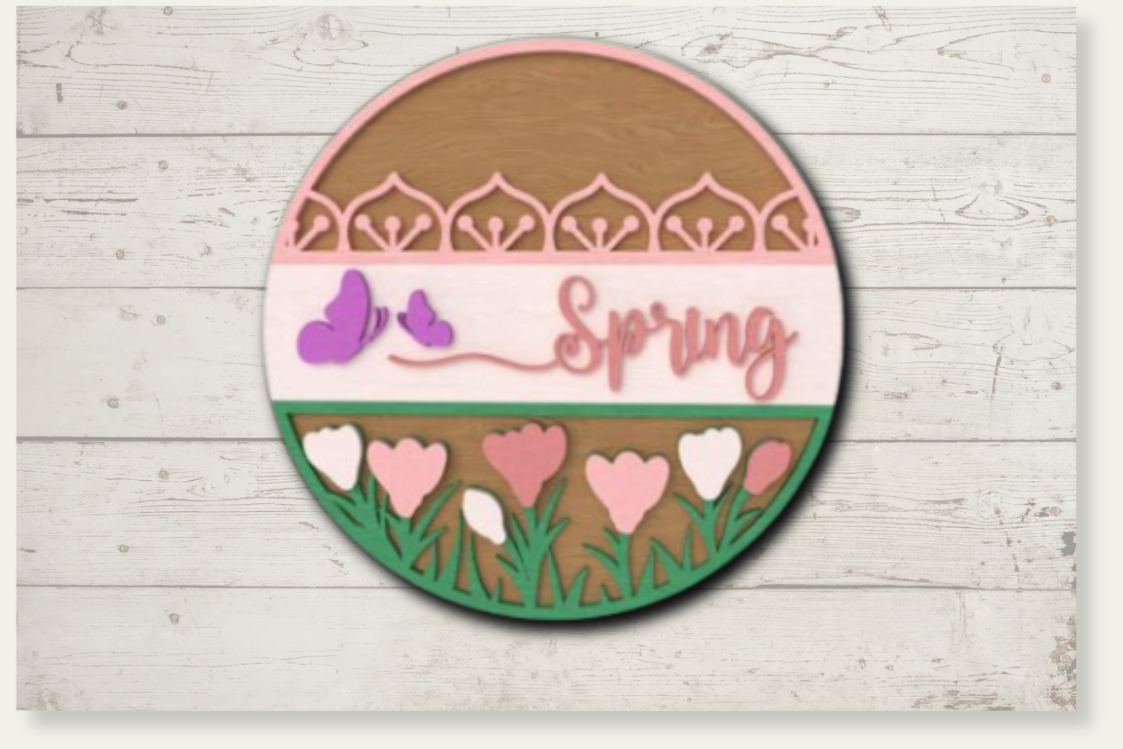 Fruehling-7-1.png Fröhliches DIY Türschild Türhänger „Hello Spring“ aus Holz | Fantastisches Bastel Set – Bild 1
