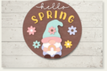 Fröhliches DIY Türschild Türhänger „Hello Spring“ aus Holz | Fantastisches Bastel Set