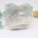 Mint Fluorit Rohstein, Mineralien Cluster, Kristall Stufe, unbehandelter Brocken, zur Schmuckherstellung, Edelstein schleifen und Sammeln – Bild 5