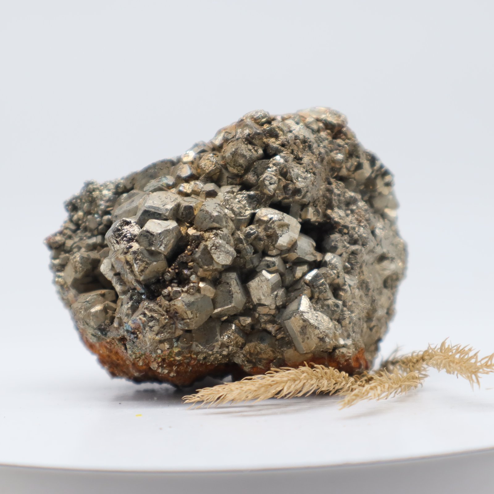 IMG-26.jpg Pyrit aus USA, Katzengold, Mineralien Cluster, Kristall Stufe, unbehandelter Brocken, Edelsteine Sammeln – Bild 1