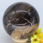 Versteinertes Holz große Edelstein Kugel aus versteinertem Holz, Sphere Crystal, Meditation ~Boho ~Ethno, 64 mm – Bild 3