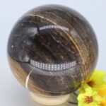 Versteinertes Holz große Edelstein Kugel aus versteinertem Holz, Sphere Crystal, Meditation ~Boho ~Ethno, 64 mm – Bild 4