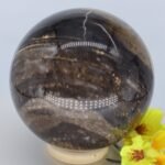 Versteinertes Holz große Edelstein Kugel aus versteinertem Holz, Sphere Crystal, Meditation ~Boho ~Ethno, 64 mm – Bild 6