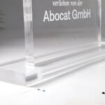 Personalisierte Acrylglas Trophäe – Rechteckig mit Sockel | 10 mm Premiumglas | Lasergravur mit Text & Logo – Bild 11