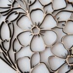 Wanddeko, Wandschild Herz aus Holz mit Ornament Blumen Muster – Bild 6