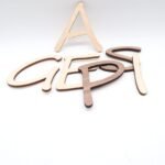 HOLZ BUCHSTABEN AHORN / NUSSBAUM, natürliche Holzbuchstaben, Personalisierter Schriftzug – Bild 2