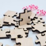 Holzpuzzle, unbehandeltes blanko Puzzle zum selbst bemalen, rohe Puzzle Teile, kreativ gestalten, pädagogisch wertvoll, 100 Teile ab 3+ Plus – Bild 6