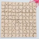 Holzpuzzle, unbehandeltes blanko Puzzle zum selbst bemalen, rohe Puzzle Teile, kreativ gestalten, pädagogisch wertvoll, 100 Teile ab 3+ Plus – Bild 7