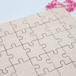 Holzpuzzle, unbehandeltes blanko Puzzle zum selbst bemalen, rohe Puzzle Teile, kreativ gestalten, pädagogisch wertvoll, 60 Teile ab 3+ Plus – Bild 6