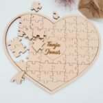 Herz Holzpuzzle, personalisiert, Freundschaft und Liebe
