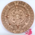 Azteken Kalender aus Ahorn Holz
