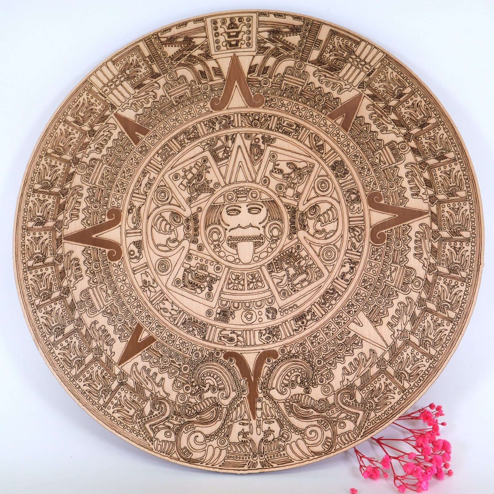 IMG_7013-1.jpg Azteken Kalender aus Ahorn Holz – Bild 1