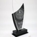 Moderne edle Sport Trophäe, eigener Text Logo, farbiges und klarem Acryl - Personalisierte Gravur - Pokal - Auszeichnung - Elegante Ehrungen – Bild 4