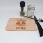 Schneidbrett für Steaks und Grillen, Grill Father Barbeque, Grillbrett aus unbehandelten Buchenholz, BBQ, Männer Geschenk für Grillmeister – Bild 4