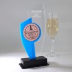 Moderne edle Sport Trophäe, eigener Text Logo, farbiges und klarem Acryl - Personalisierte Gravur - Pokal - Auszeichnung - Elegante Ehrungen – Bild 4