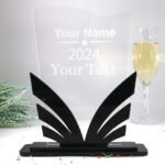 Moderne edle Sport Trophäe, eigener Text Logo, farbiges und klarem Acryl - Personalisierte Gravur - Pokal – Bild 5