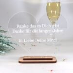 Moderne edle Trophäe Award Herzform, eigener Text, Orden Medaille aus Ahorn und Acryl - Personalisierter Pokal - Auszeichnung - Elegant – Bild 8