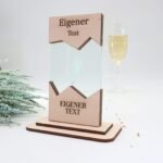 Moderne edle Sport Trophäe, eigener Text Logo, Nussbaum und Acryl - Personalisierte Gravur - Pokal - Auszeichnung - Elegante Ehrungen – Bild 5