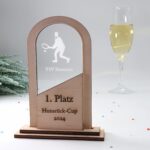 Moderne edle Sport Trophäe, eigener Text Logo, Nussbaum und Acryl - Personalisierte Gravur - Pokal - Auszeichnung - Elegante Ehrungen – Bild 6