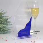 Moderne edle Sport Trophäe, eigener Text Logo, farbiges und klarem Acryl - Personalisierte Gravur - Pokal – Bild 4