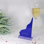 Moderne edle Sport Trophäe, eigener Text Logo, farbiges und klarem Acryl - Personalisierte Gravur - Pokal – Bild 6