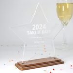 Award personalisiert edle Trophäe Award Stern Acrylglas 3 mm - eigener Text Pokal – Bild 3